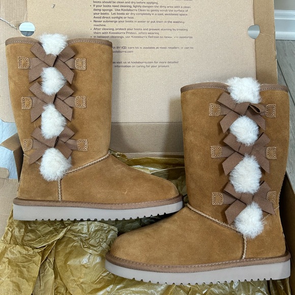 KOOLABURRA by UGG Victoria Tall Boots in Chestnut - Picture 1 of 7
